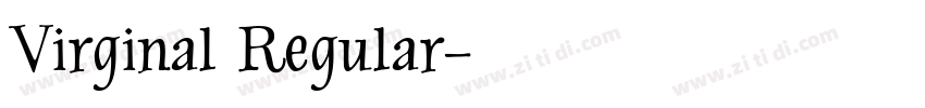 Virginal Regular字体转换